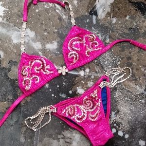 Small hot pink Competition Bikini